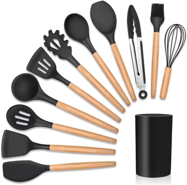 Kit de Utensílios De Cozinha Em Silicone 11 Peças