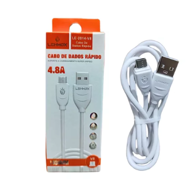 Cabo de Carregamento e Dados Micro USB (V8) 1M