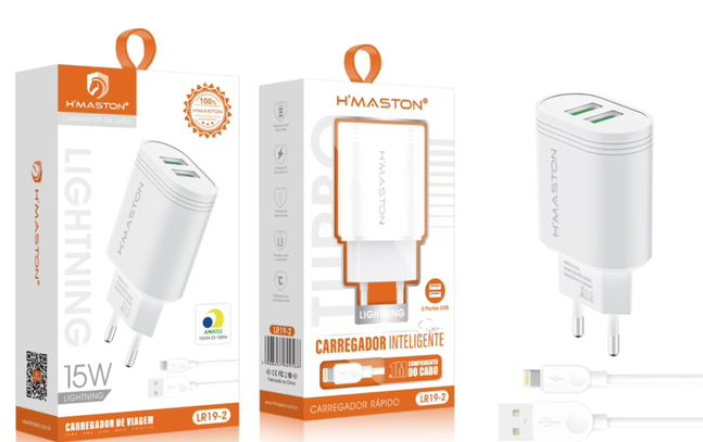 Carregador com Cabo Iphone 15W