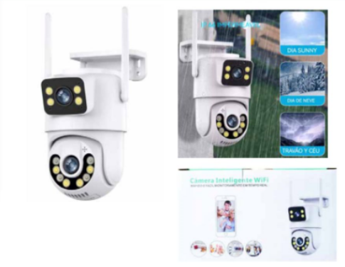 Camera Ip Wifi 2 Lentes Interna/Externa