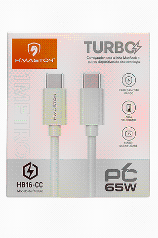 Cabo de Carregamento e Dados Tipo C 2 Pontas 65w