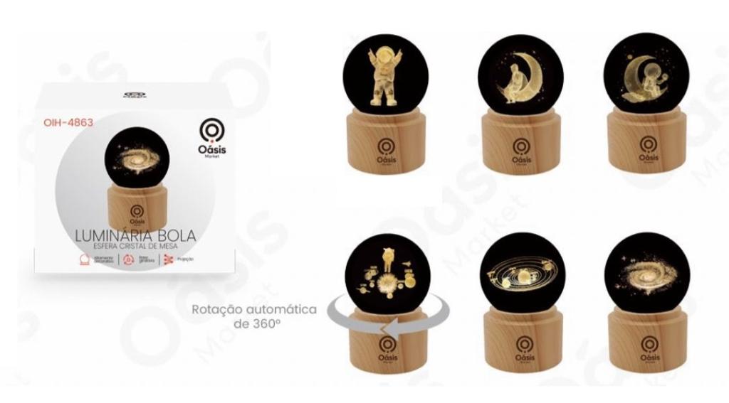 Luminaria Bola Base Giratoria