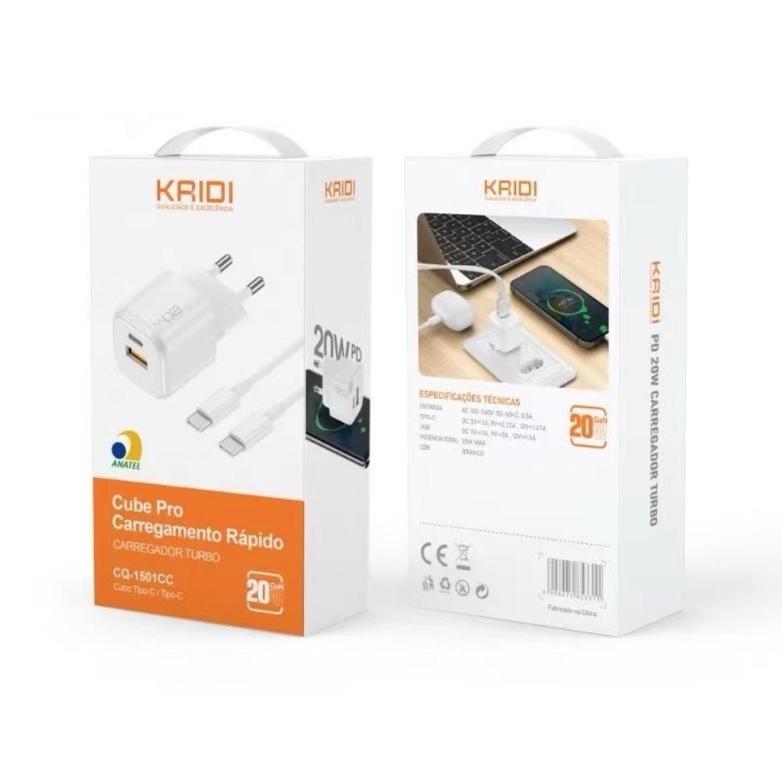 Carregador C/ Cabo Removivel Tipo C 20w