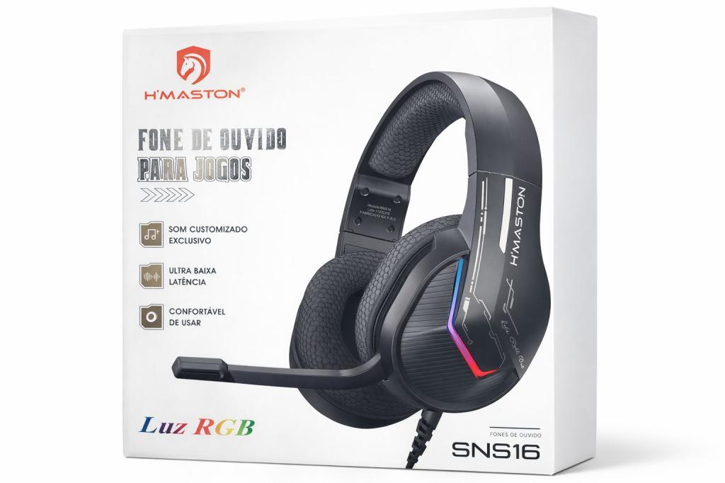 Headphone Gamer Bluetooth RGB