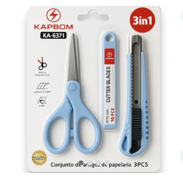 Kit Papelaria 3 pçs