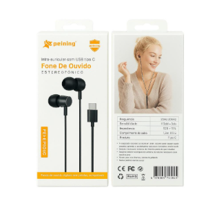 Fone Auricular C/ Fio Tipo C