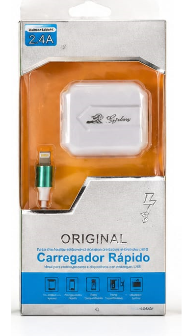Carregador C/ Cabo Embutido Iphone
