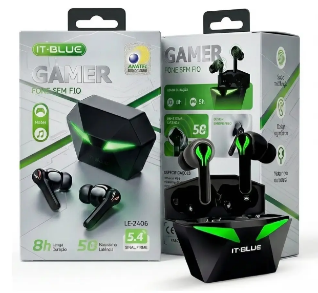 Fone Bluetooth TWS Gamer