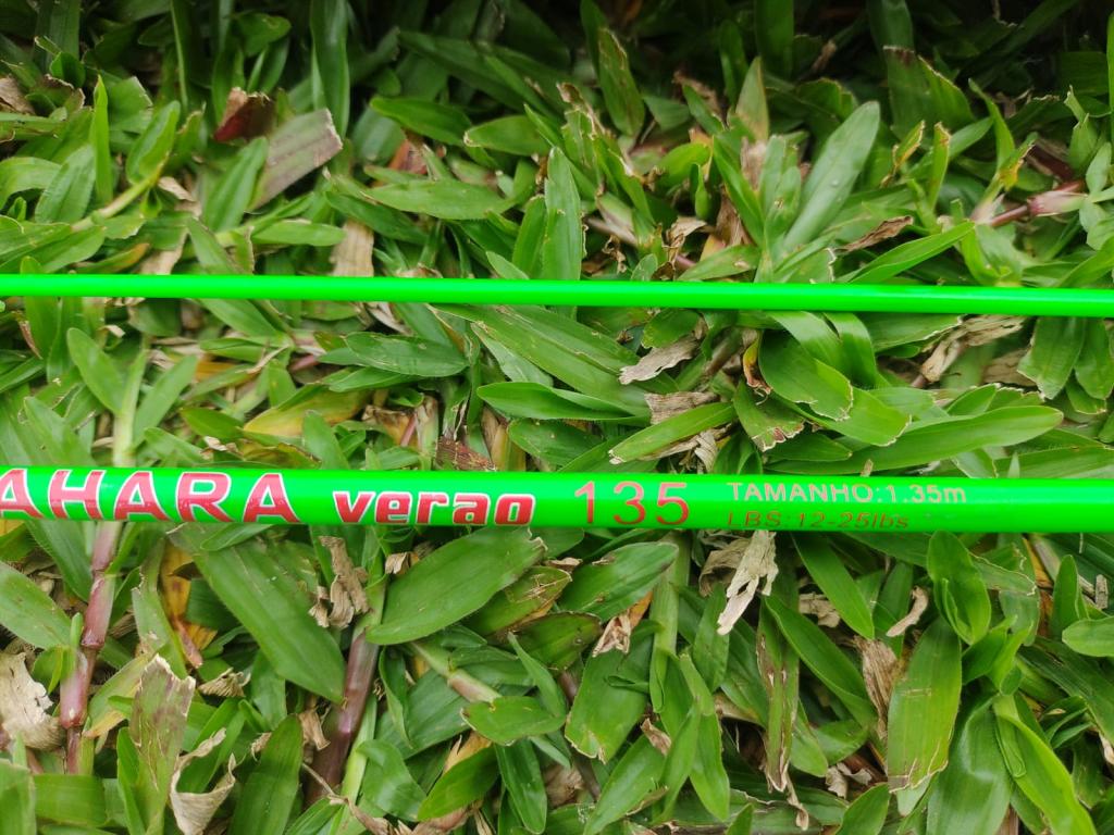 Vara Sahara Verão 1.80m 10-20lbs 2 partes fibra de vidro PRETO C/VERMELHO