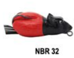 NEW BAD RAT FLÚOR VERMELHO  CABEÇA PRETA