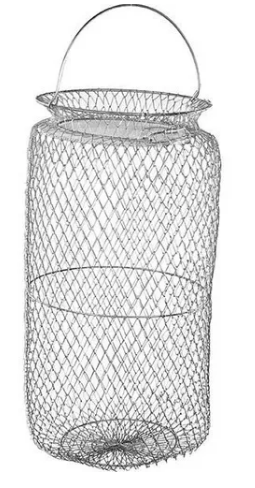 VIVEIRO DE ARAME COM TAMPA MALHA 10 N 03 24x43cm