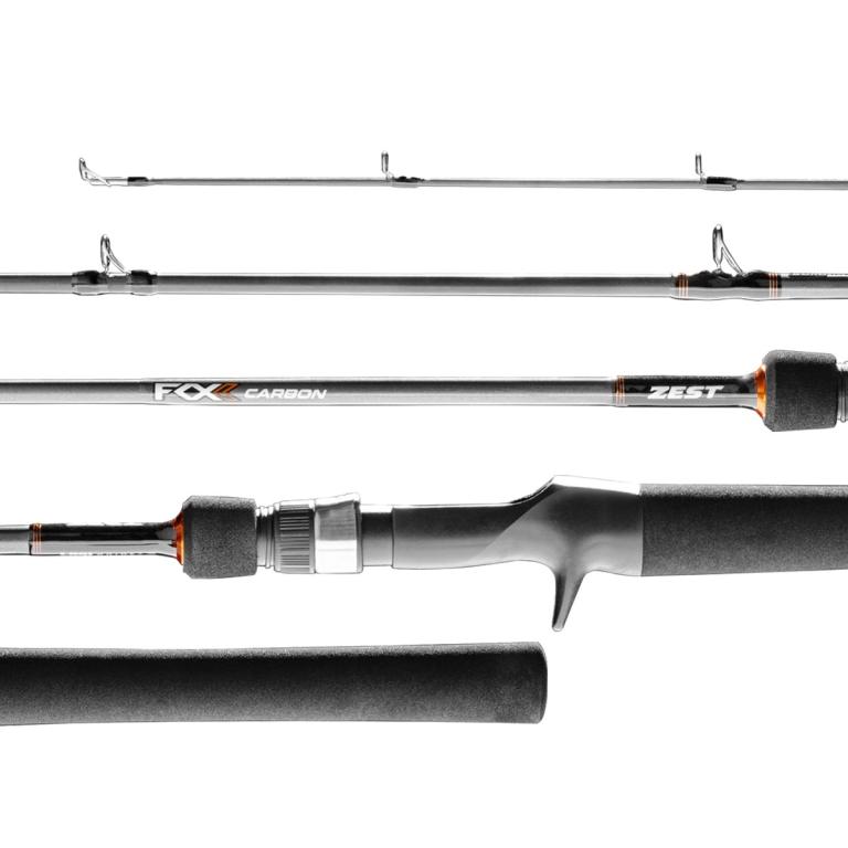 Vara Fox carbon 1.68m  Zest 10-25lbs em fibra de carbono maciça