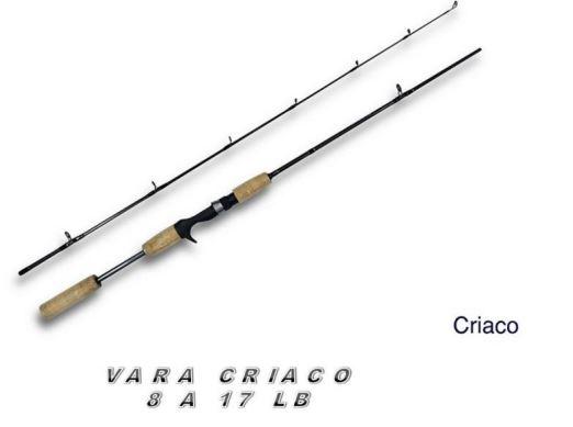 Vara Criaco 08-17lbs 1,60m inteira carbono tubular ottoni c
