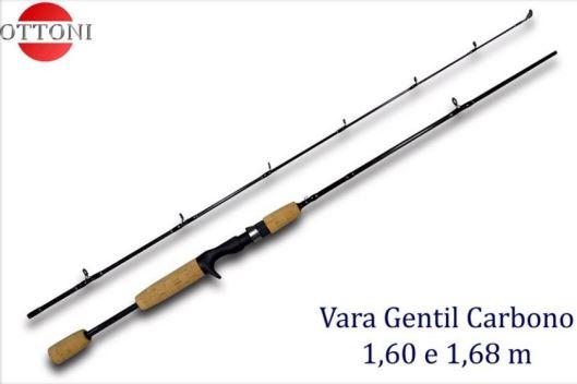 Vara Gentil 05-17 lbs 1,68m inteira carbono tubular ottoni c