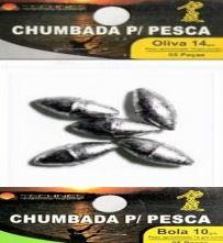 CHUMBADA P/PESCA OLIVA - 32g -C/ 02 UND