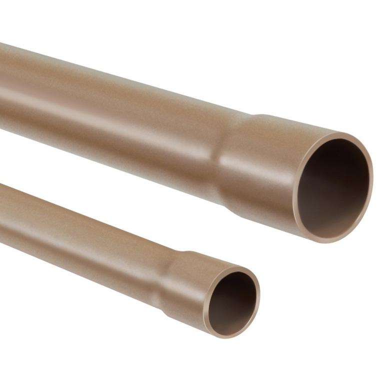 TUBO PLASTICO KRONA MARROM SOLDAVEL 85mm BARRA 6 METROS