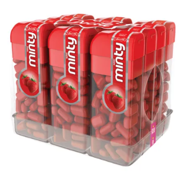 PASTILHA MINI MINTY MORANGO 14G