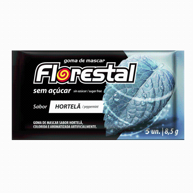 CHICLE LAMINADO FLORESTAL HORTELA 127G