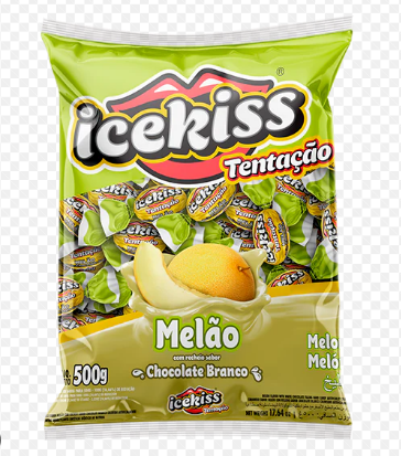 BALA DURA ICEKISS TENTAÇÃO MELÃO 500G