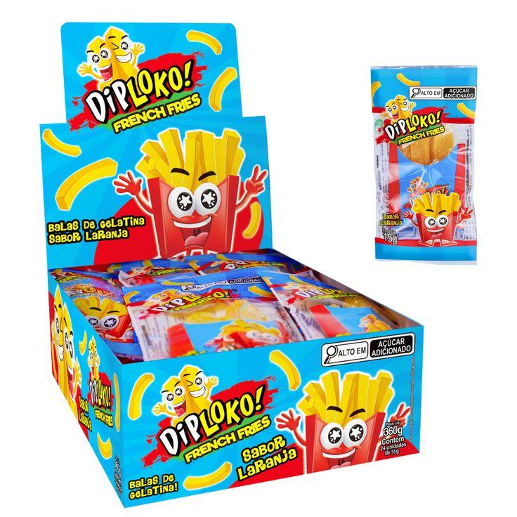 DIPLOKO GELATINA BATATA  FRENCH FRIES  DISPLAY 24X15G