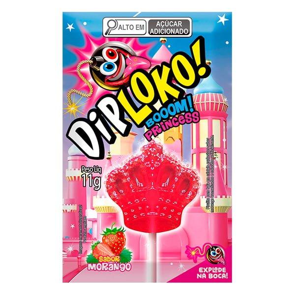 DIP LOKO BOOM PRINCESAS SABOR MORANGO 12X15X11G