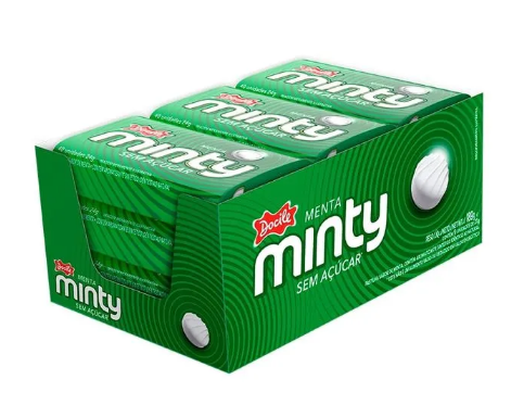 PASTILHA MINTY MENTA SEM ACUCAR 21G