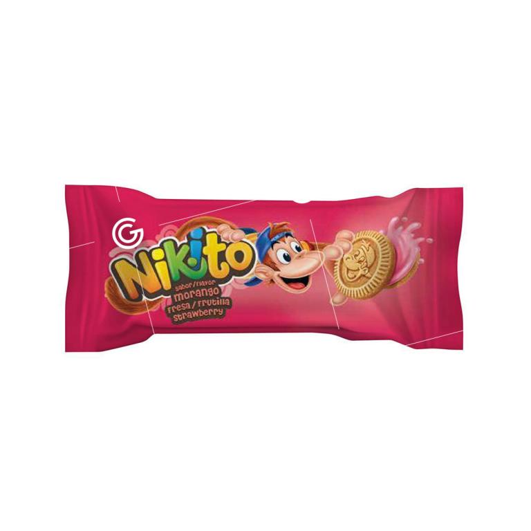 BISCOITO NIKITO RECHEADO MORANGO 51,60G