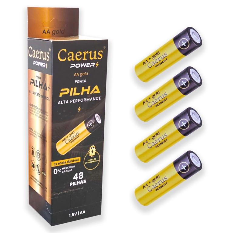 PILHA CAERUS POWER TUBO C/48UN. AA COMUM