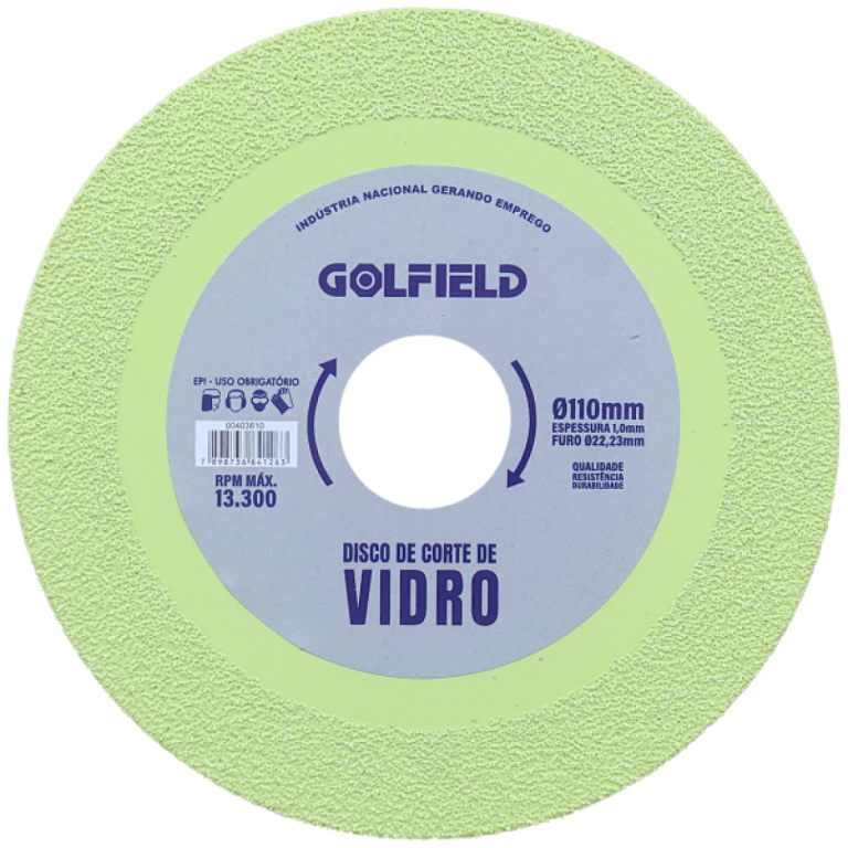 DISCO DE CORTE 4" PARA VIDRO / MÁRMORE / PORCELANATO / GRANITO