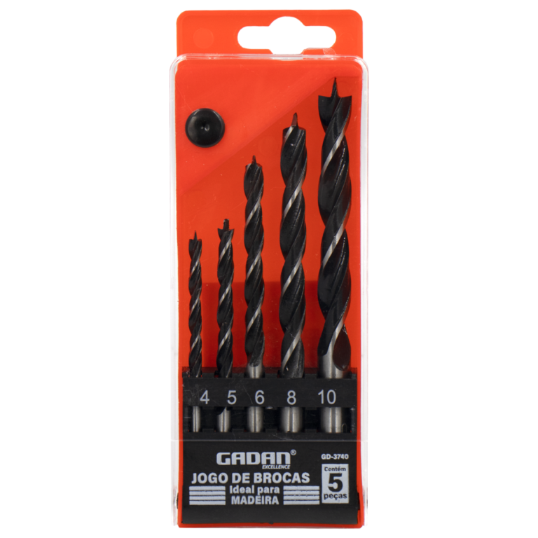 JOGO DE BROCAS PARA MADEIRA C/ 5 PCS