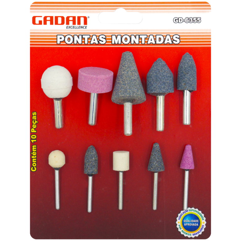 PONTAS MONTADAS P/ MICRO RETIFICA C/ 10UN