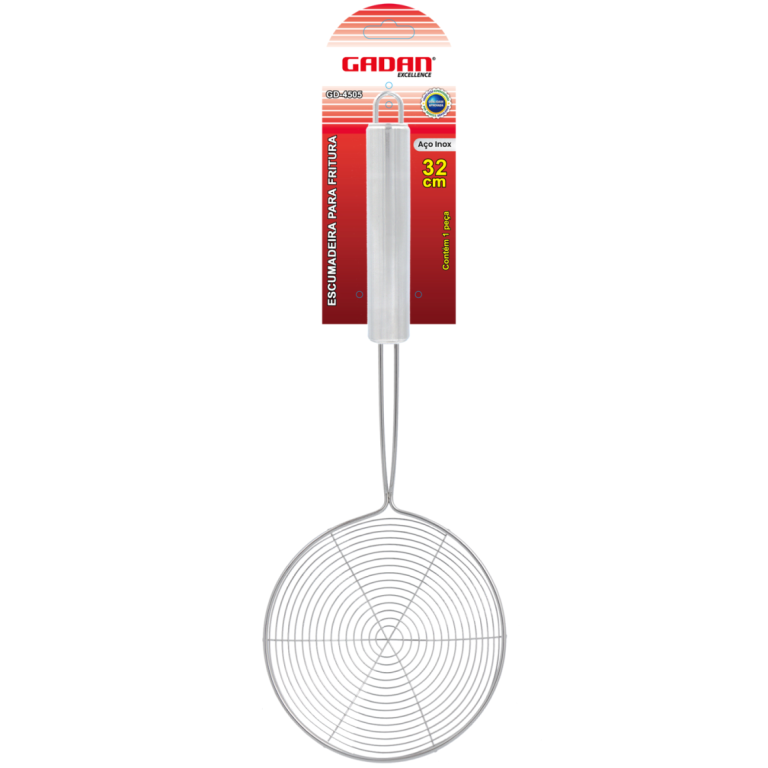 ESCUMADEIRA PARA FRITURA - INOX - 32CM