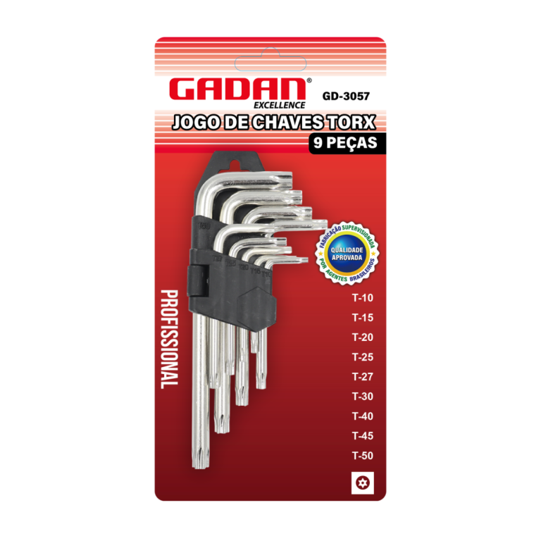 CHAVE TORX COM 9 PEÇAS  (PEQUENA)