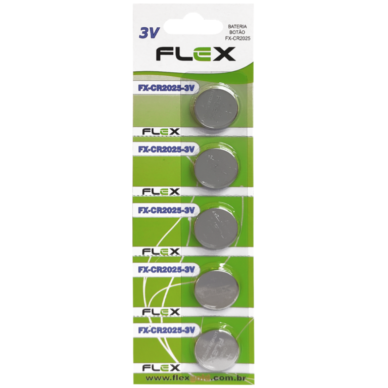 BATERIA CR-2025 FLEX EM CARTELA C/ 5 UN