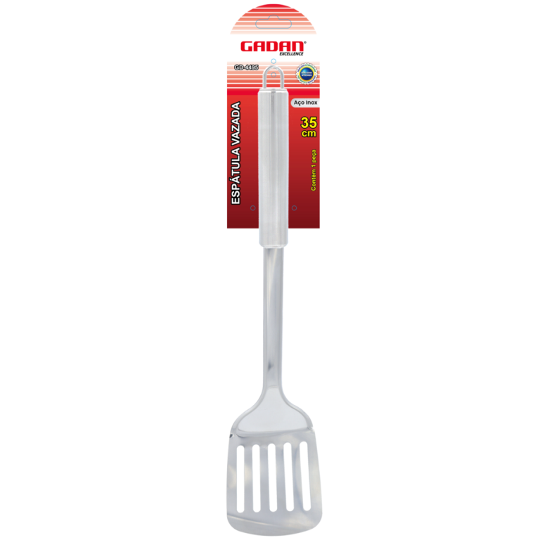 ESPÁTULA VAZADA - INOX - 35CM - GADAN