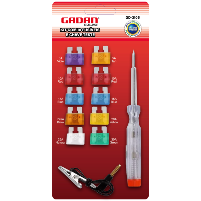 KIT COM 10 FUSIVEIS + CHAVE TESTE