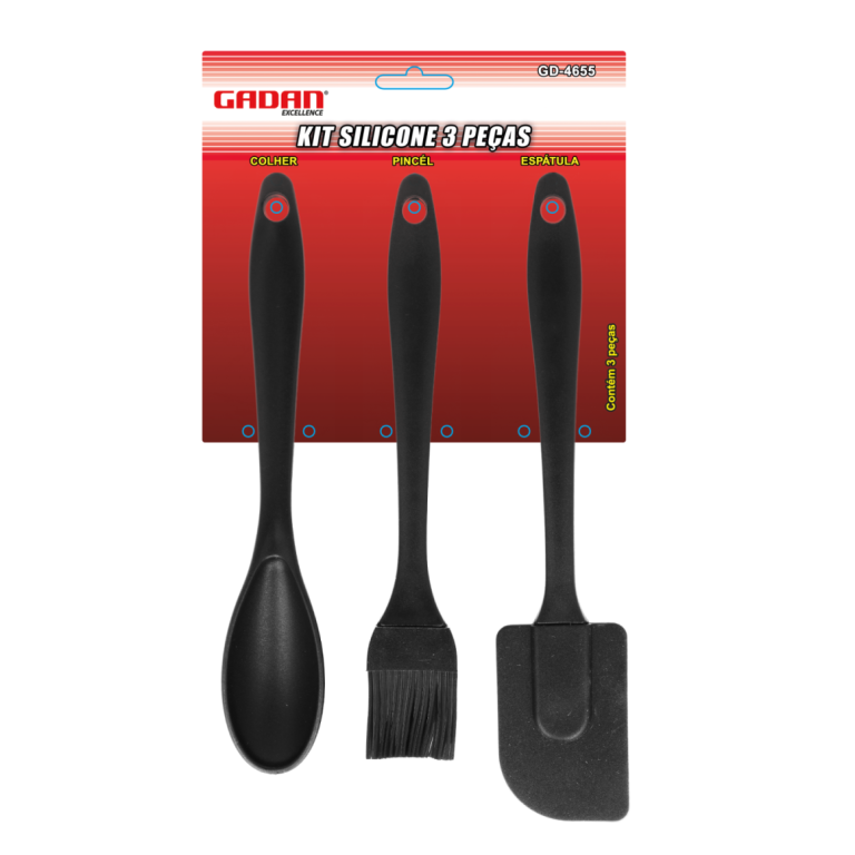 KIT SILICONE 3 PEÇAS - 4655 - GADAN (CORES VARIADAS)