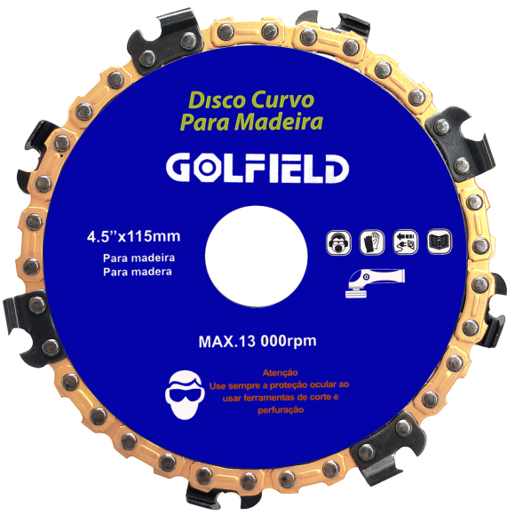 Disco Corte Com Corrente Motossera Para Madeira 115Mm