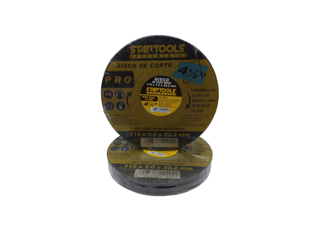 DISCO DE CORTE AÇO-FERRO 115 X 1.0 X 22.2 MM COM 10