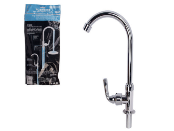 TORNEIRA DE PVC CROMADA PARA COZINHA DE MESA STARTOOLS AR0779