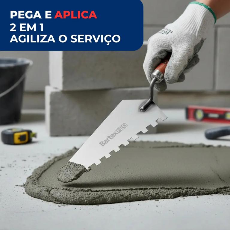 COLHER DE PEDREIRO DENTADA DETOP 8"