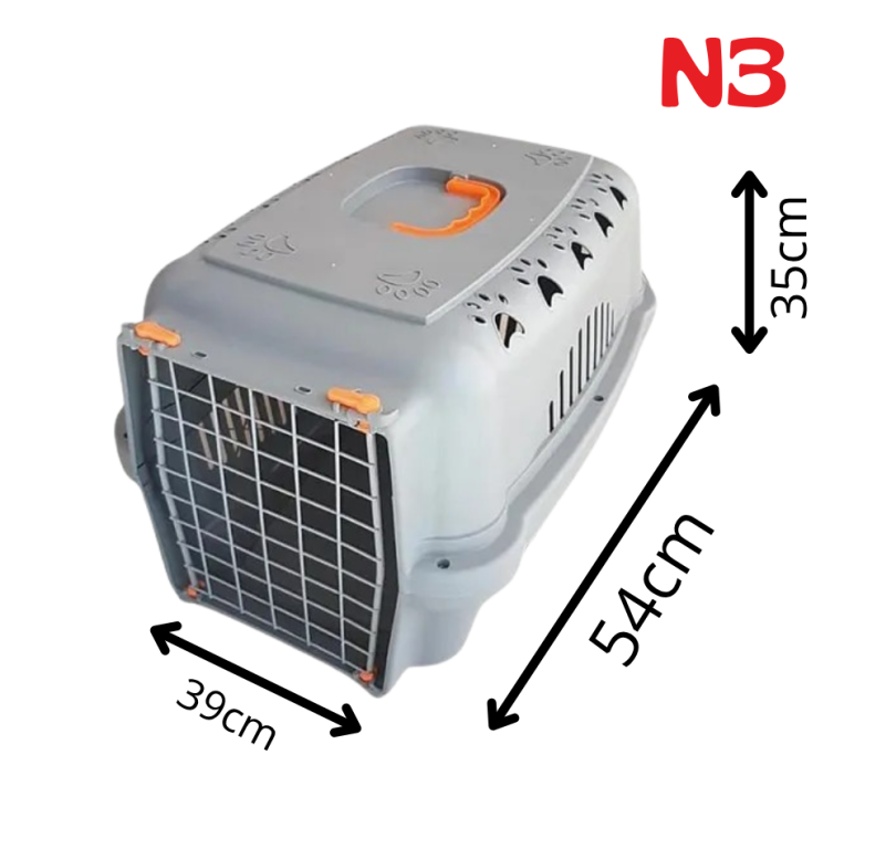 CAIXA TRANSPORTE N3 NEON LARANJA COM PORTA DE FERRO - 11704