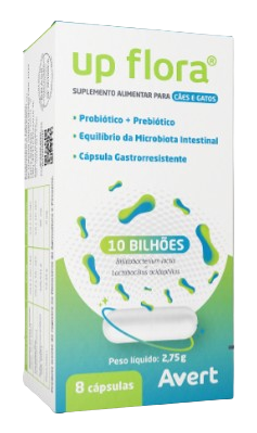 UP FLORA CAES E GATOS 8 CAPSULAS AVERT PRO/PREBIOTICO 2,75G