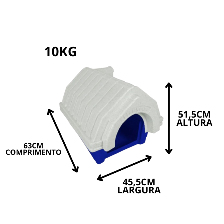 CASINHA COM CHAMINE Nª 02 AZUL COM MARMORE 10KG