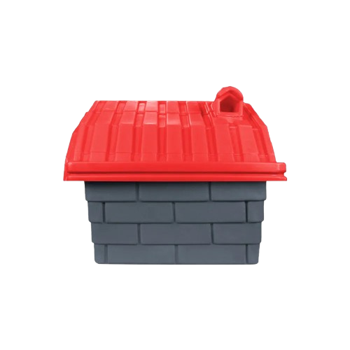 CASINHA COM CHAMINE Nª 02 CINZA E VERMELHO 10KG