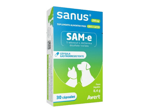 SANUS 200MG CAES E GATOS 8,4G AVERT 30 CAPSULAS