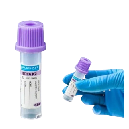 TUBO EDTA K2 MINI 0,5ML COM 5 UNIDADES (GATO)