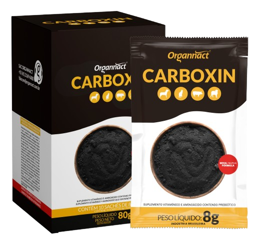 CARBOXIN DISPLAY 10 SACHES 8G ORGANNACT (CARVAO ATIVADO)