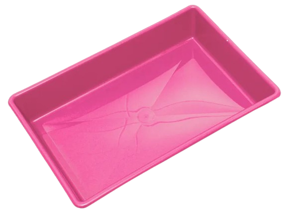 BANDEJA SIMPLES PARA GATO FOUR PLASTIC - ROSA