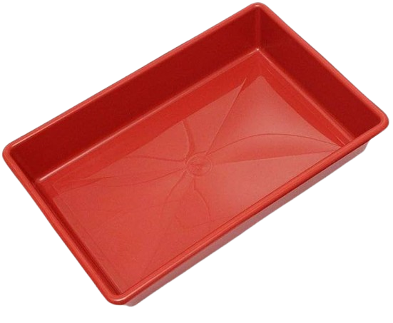 BANDEJA SIMPLES PARA GATO FOUR PLASTIC - VERMELHA